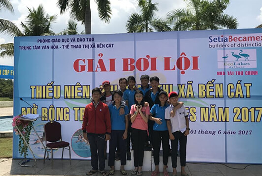 GIẢI BƠI LỘI THIẾU NIÊN - NHI ĐỒNG THỊ XÃ BẾN CÁT MỞ RỘNG TRANH CÚP ECOLAKES 2017